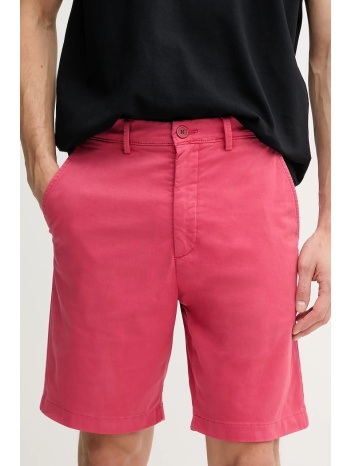 σορτς pepe jeans regular chino short χρώμα ροζ, pm801181