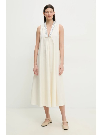 φόρεμα isabelle blanche χρώμα μπεζ, is25ss-a056-t012 100%