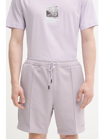 σορτς hugo χρώμα μοβ, 50534647 κύριο υλικό 64%