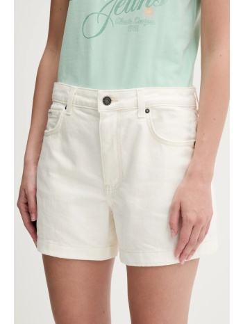 τζιν σορτς guess jeans χρώμα μπεζ, w5gd0s d5m62 99%