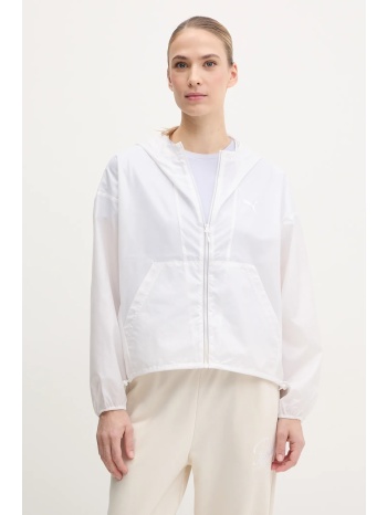 μπουφάν puma χρώμα άσπρο, 629917 100% πολυεστέρας