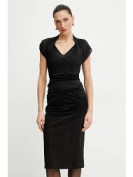 λινό φόρεμα pinko χρώμα ...