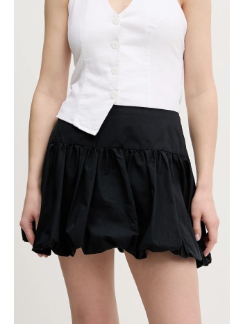 βαμβακερή φούστα abercrombie & fitch χρώμα μαύρο