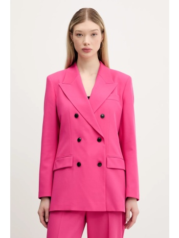 σακάκι hugo χρώμα ροζ, 50537560 κύριο υλικό 67%