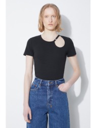 μπλουζάκι ksubi arise cut out ss tee black χρώμα: μαύρο, wsp24te012 98% βαμβάκι, 2% σπαντέξ