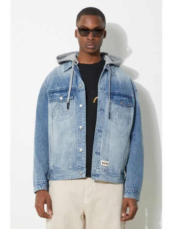 τζιν μπουφάν evisu seagull & evisu embossed ανδρικό