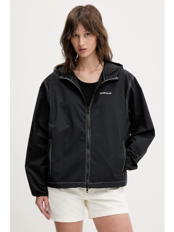 μπουφάν guess jeans χρώμα μαύρο, w5gl29 wh8n2 100%