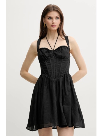 φόρεμα bardot esra χρώμα μαύρο, 59840db κύριο υλικό 100%