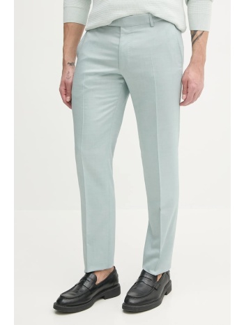 παντελόνι από μείγμα μαλλιού joop! χρώμα τιρκουάζ