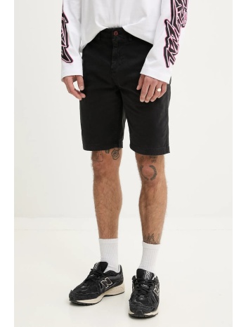 σορτς superdry χρώμα μαύρο, m7110397a-afb κύριο υλικό 98%