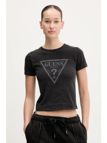 μπλουζάκι guess originals χρώμα μαύρο, w5gi32 j1314 95%