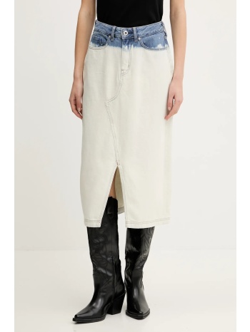 τζιν φούστα karl lagerfeld jeans χρώμα μπλε, a2w12014
