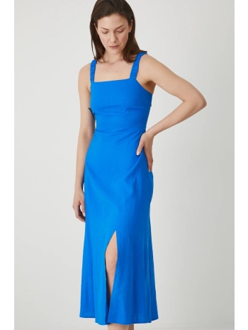 λινό φόρεμα medicine χρώμα μπλε 55% λινό, 45% βισκόζη