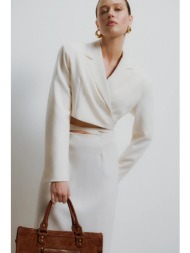 σακάκι answear lab χρώμα: άσπρο κύριο υλικό: 78% πολυεστέρας, 18% βισκόζη, 4% ελαστάν
φόδρα: 100% πο