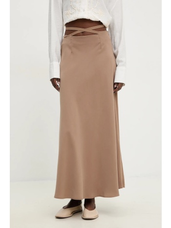 φούστα answear lab χρώμα μπεζ 87% βισκόζη, 13% πολυεστέρας