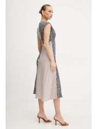 φόρεμα marella scopa χρώμα: μαύρο, 2513221362200 100% βισκόζη