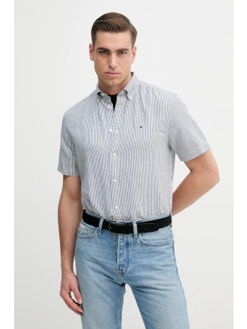 πουκάμισο με μείγμα από λινό tommy hilfiger ανδρικό, χρώμα