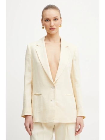 λινό πανωφόρι marella dallas χρώμα μπεζ, 2513041144200