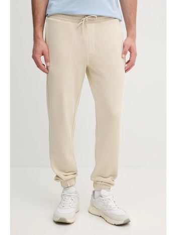 βαμβακερό παντελόνι calvin klein jeans χρώμα μπεζ