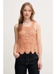 top pepe jeans olive χρώμα: πορτοκαλί, pl702291 92% βαμβάκι, 8% πολυαμίδιο