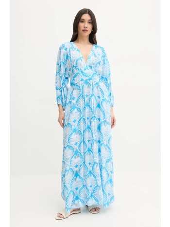 φόρεμα melissa odabash χρώμα μπλε, cecilia 100% βισκόζη