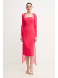 φόρεμα luisa spagnoli χρώμα: ροζ, 541709 υλικό 1: 67% μετάξι, 33% βισκόζη
υλικό 2: 92% μετάξι, 8% ελ