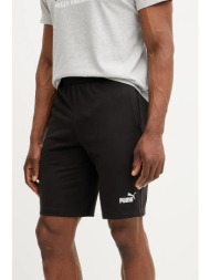 βαμβακερό σορτσάκι puma χρώμα: μαύρο, 682600 100% βαμβάκι