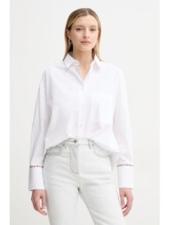 πουκάμισο ps paul smith χρώμα: άσπρο, w2r.357bc.p21598 96% βαμβάκι, 4% ελαστάν