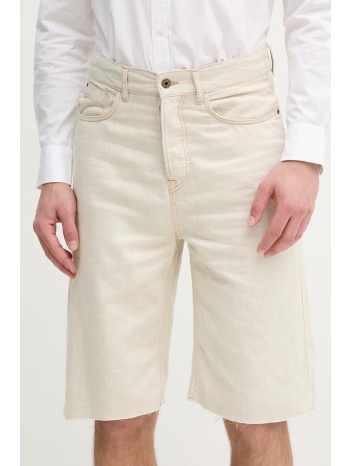 τζιν σορτς pepe jeans bermuda short ecru χρώμα μπεζ