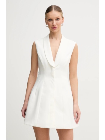 φόρεμα bardot χρώμα άσπρο, 59724db κύριο υλικό 65%