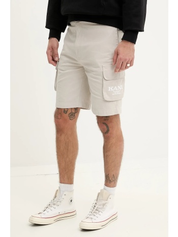 βαμβακερό σορτσάκι karl kani χρώμα μπεζ, 60100045 100%