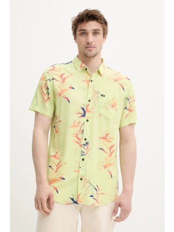 πουκάμισο rip curl χρώμα πράσινο, 03qmsh 100% βισκόζη