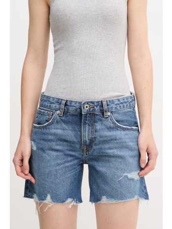 βαμβακερό τζιν σορτς pepe jeans regular short mw distressed