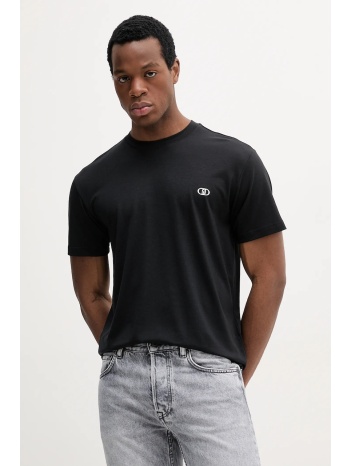 μπλουζάκι liu jo χρώμα μαύρο, qa5174 j4805 67% lyocell