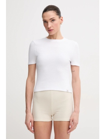 μπλουζάκι calvin klein jeans χρώμα άσπρο, j20j225239 56%