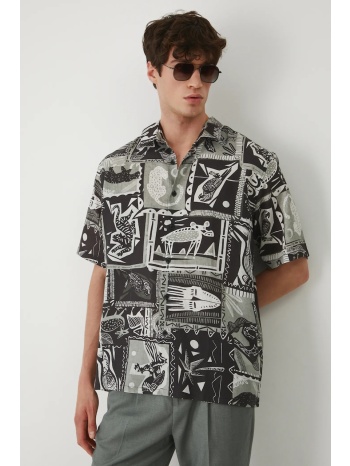 πουκάμισο medicine χρώμα μαύρο 100% lyocell πλύση σε