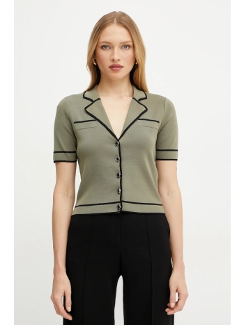 πλεκτή ζακέτα morgan medin χρώμα πράσινο, medin 47%