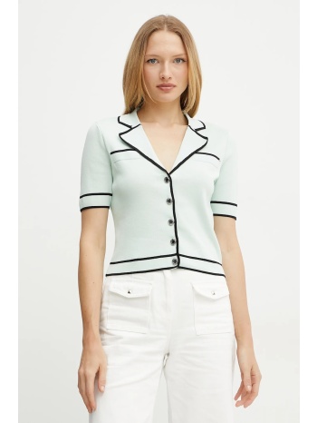 πλεκτή ζακέτα morgan medin χρώμα πράσινο, medin 47%