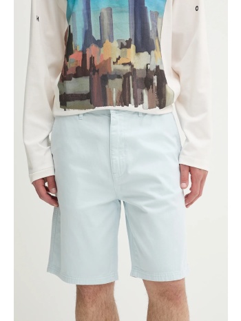 βαμβακερό σορτσάκι guess jeans χρώμα μπλε, m5gd44 wgcv1