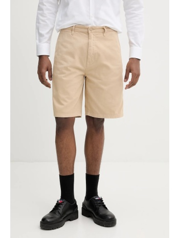 βαμβακερό σορτσάκι guess jeans χρώμα μπεζ, m5gd44 wgcv1