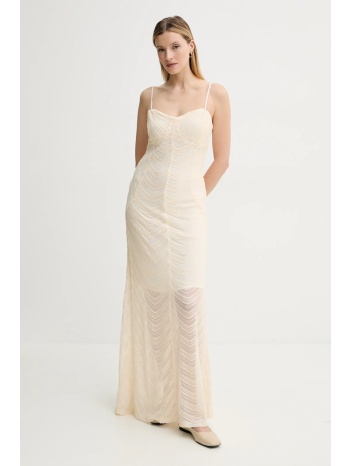 φόρεμα gestuz χρώμα μπεζ, 10909573 κύριο υλικό 100%