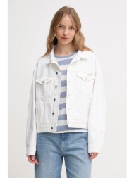 βαμβακερό μπουφάν calvin klein jeans χρώμα: άσπρο, j20j225181 κύριο υλικό: 100% βαμβάκι