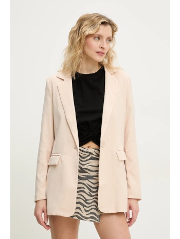 σακάκι answear lab χρώμα μπεζ κύριο υλικό 97%