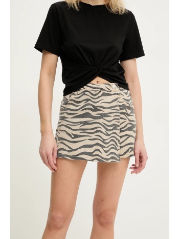 τζιν σορτς answear lab χρώμα καφέ 98% βαμβάκι, 2% ελαστάν