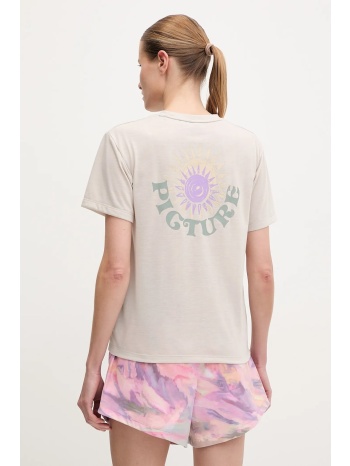 μπλουζάκι picture timont χρώμα μπεζ, wts0587 κύριο υλικό