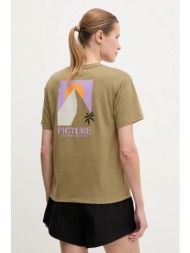 μπλουζάκι picture timont χρώμα: πράσινο, wts0587 κύριο υλικό: 63% ανακυκλωμένος πολυεστέρας, 37% πολ