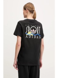 βαμβακερό μπλουζάκι adidas originals graphic loose t γυναικείο, χρώμα: μαύρο, jd1805 100% βαμβάκι