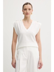 μπλουζάκι morgan dnauti χρώμα: άσπρο, dnauti κύριο υλικό: 58% βαμβάκι, 37% ανακυκλωμένος πολυεστέρας