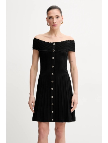 φόρεμα morgan rmeldo χρώμα μαύρο, rmeldo κύριο υλικό 54%