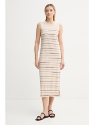 φόρεμα ps paul smith χρώμα: μπεζ, w2r.563n.p31304 98% βαμβάκι, 2% ανακυκλωμένος πολυεστέρας